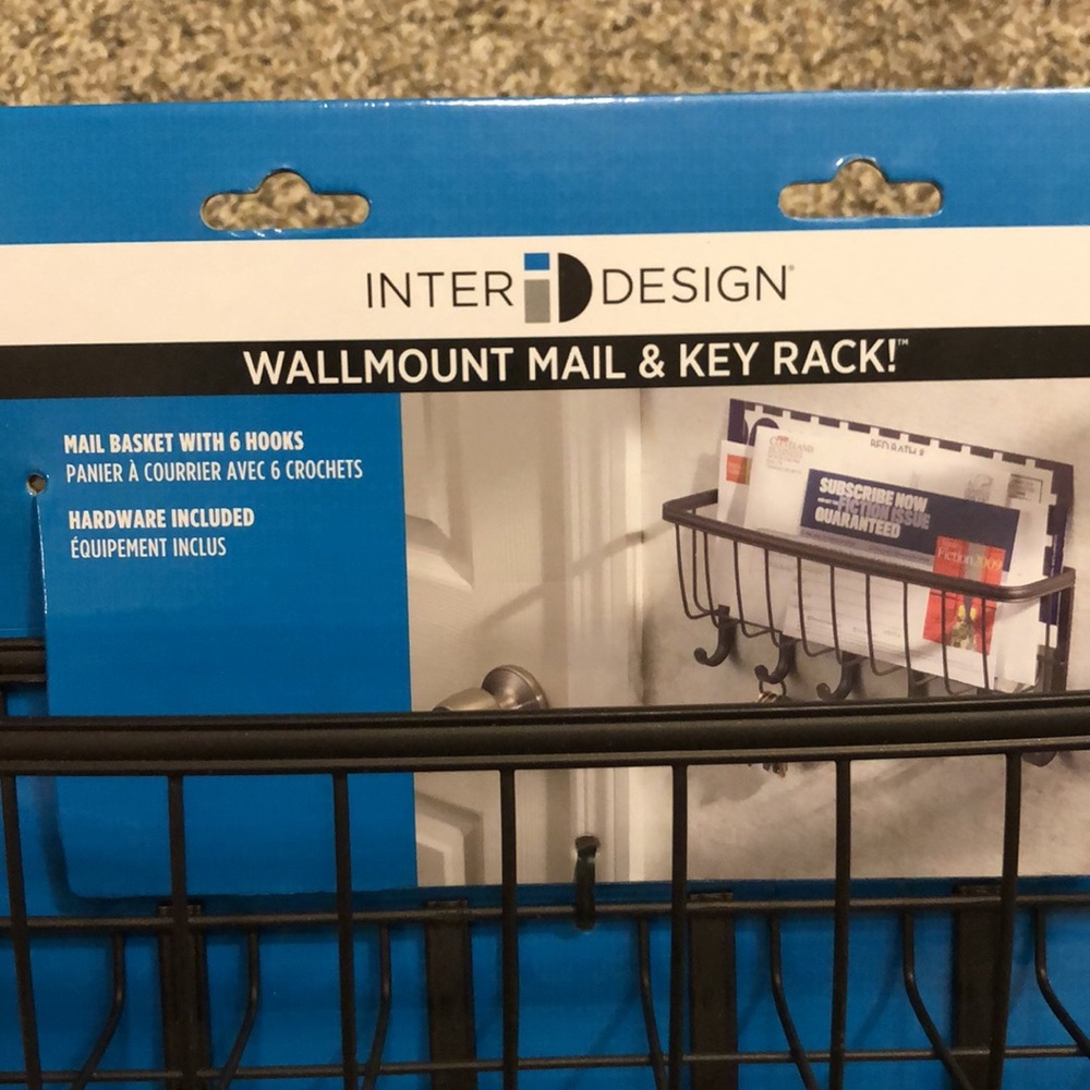 NWT InterDesign Wallmount Mail & Key Rack - Picture 2 of 5